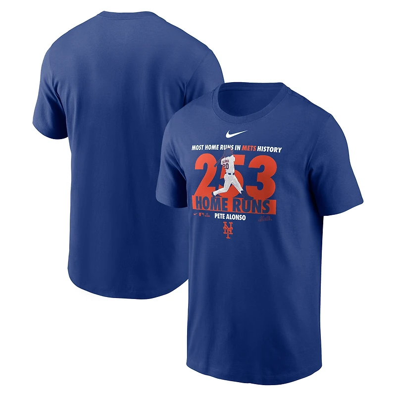 Men's Nike Pete Alonso Royal New York Mets Home Run Record T-Shirt