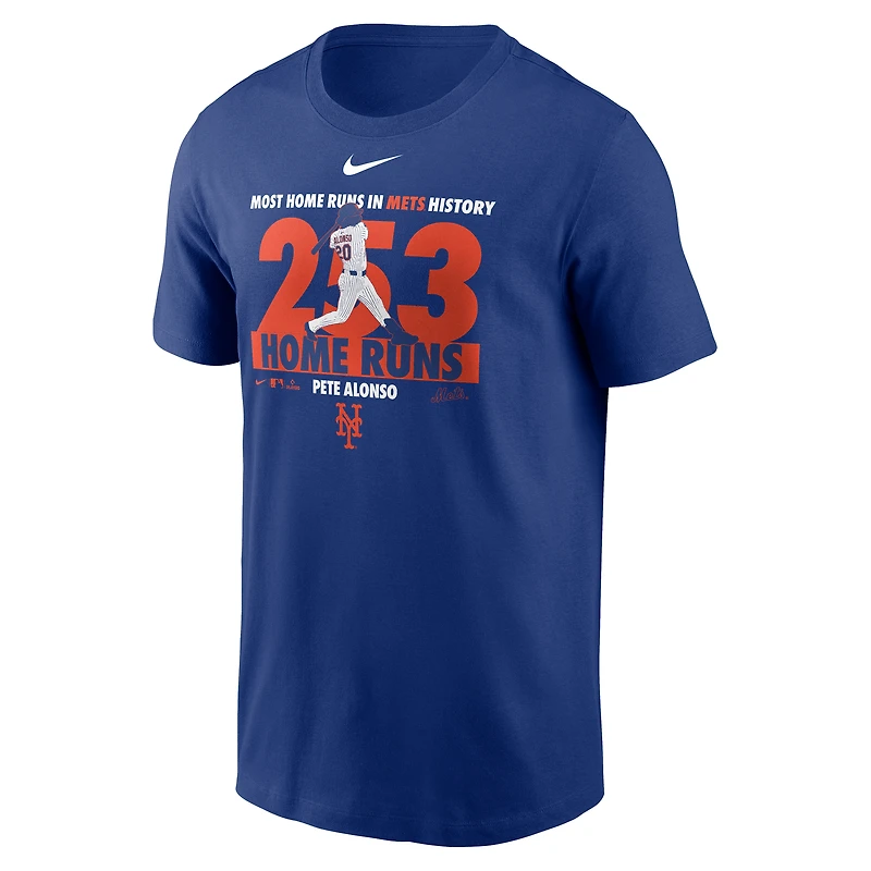 Men's Nike Pete Alonso Royal New York Mets Home Run Record T-Shirt