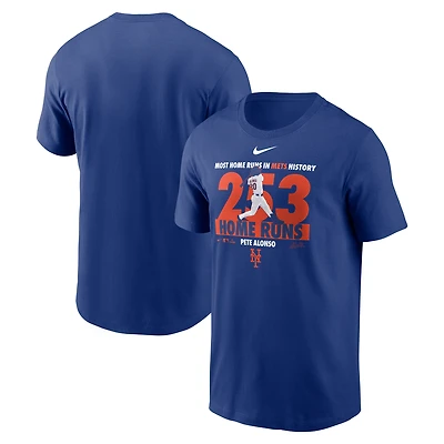 Men's Nike Pete Alonso Royal New York Mets Home Run Record T-Shirt