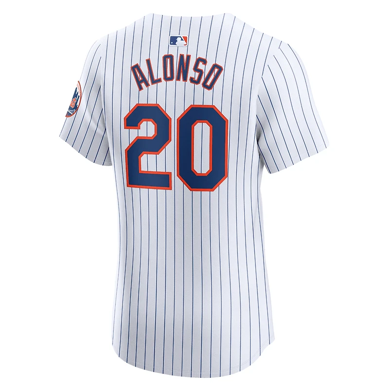 Maillot Nike Pete Alonso pour homme, blanc, New York Mets, domicile Elite
