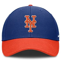Casquette ajustable Nike Dri-FIT Club bleu roi/orange des Mets de New York pour homme