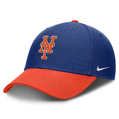 Casquette ajustable Nike Dri-FIT Club bleu roi/orange des Mets de New York pour homme