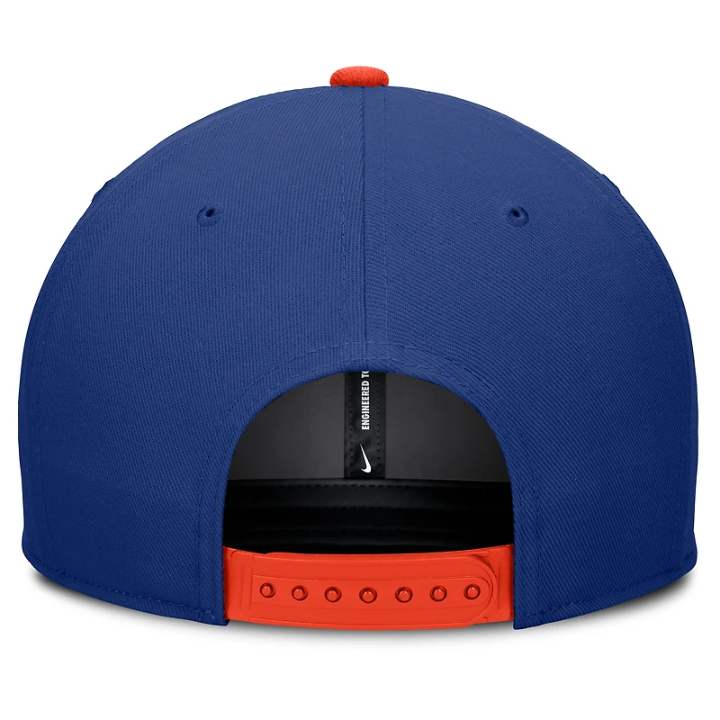 Casquette Nike Pro Performance Snapback pour homme, bleu royal/orange, New York Mets