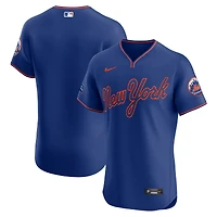 Men's Nike  Royal New York Mets Alternate Sponsor Patch Elite Jersey