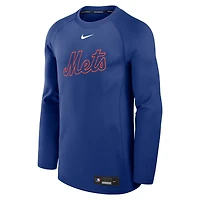 Men's Nike Royal New York Mets Authentic Collection Game Time Raglan Dri-FIT Long Sleeve T-Shirt
