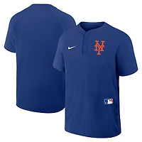Coupe-vent à manches courtes raglan Nike Royal New York Mets Authentic Collection pour homme
