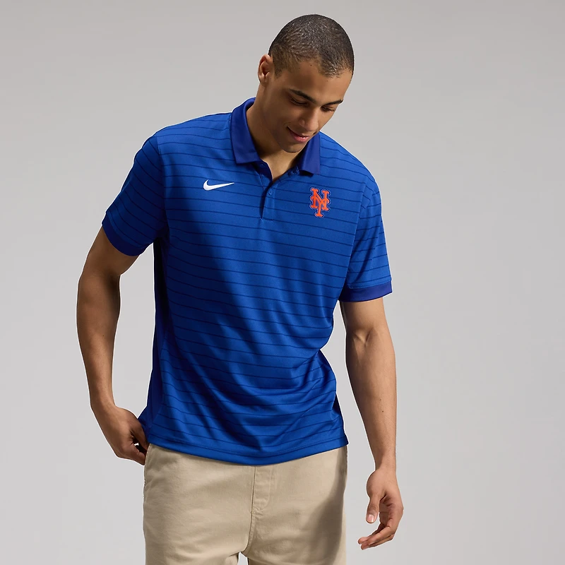 Men's Nike Royal New York Mets Authentic Collection Striped Victory Dri-FIT Polo