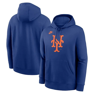Sweat à capuche Nike Royal New York Mets Cooperstown Collection Logo Club pour homme