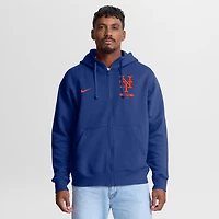 Men's Nike Royal New York Mets Primetime Lockup Full-Zip Hoodie