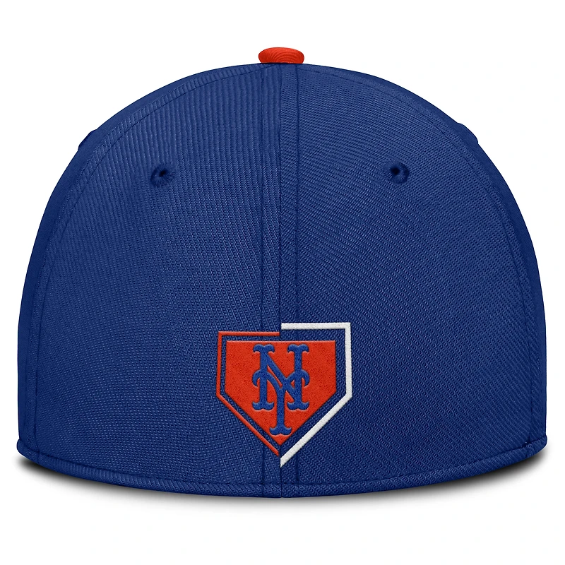 Casquette Nike Royal New York Mets Primetime Rise Dri-FIT Flex pour homme