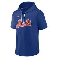 Men's Nike Royal New York Mets Springer Short Sleeve Team Pullover Hoodie