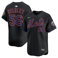 Men's Nike Ryan Helsley Black New York Mets Alternate Limited Player Jersey