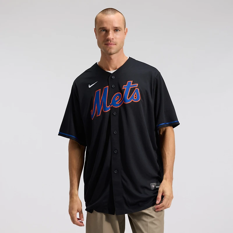 Men's Nike Starling Marte Black New York Mets Alternate Replica Jersey