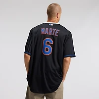 Maillot réplique alternatif Nike Starling Marte noir des New York Mets pour homme