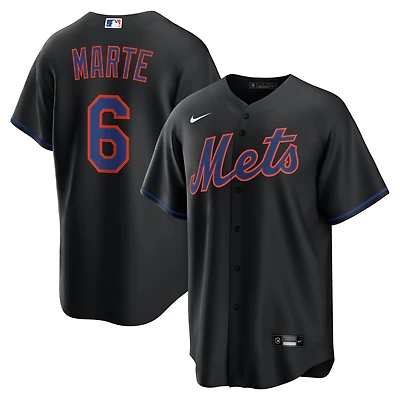 Men's Nike Starling Marte Black New York Mets Alternate Replica Jersey