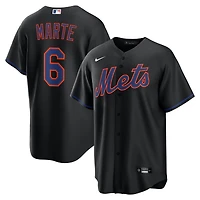 Men's Nike Starling Marte Black New York Mets Alternate Replica Jersey