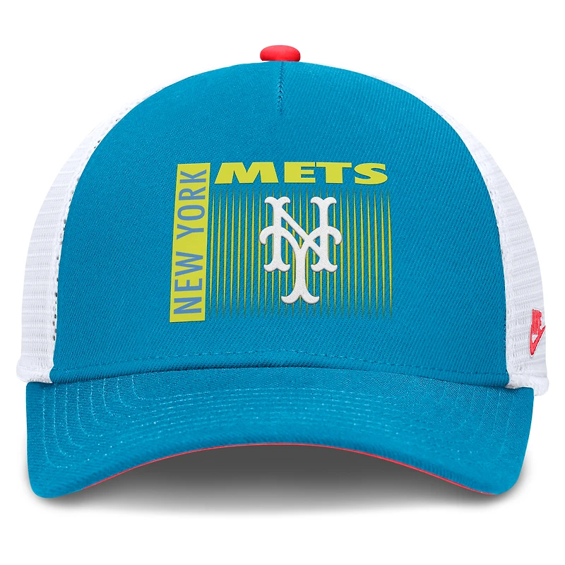 Casquette de camionneur ajustable Nike Teal New York Mets Neon 90s Rise pour homme
