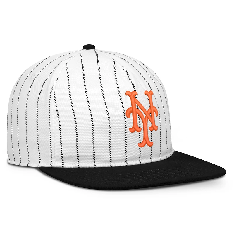 Casquette ajustable Nike Pro New York Mets Cooperstown Collection blanche et noire pour homme