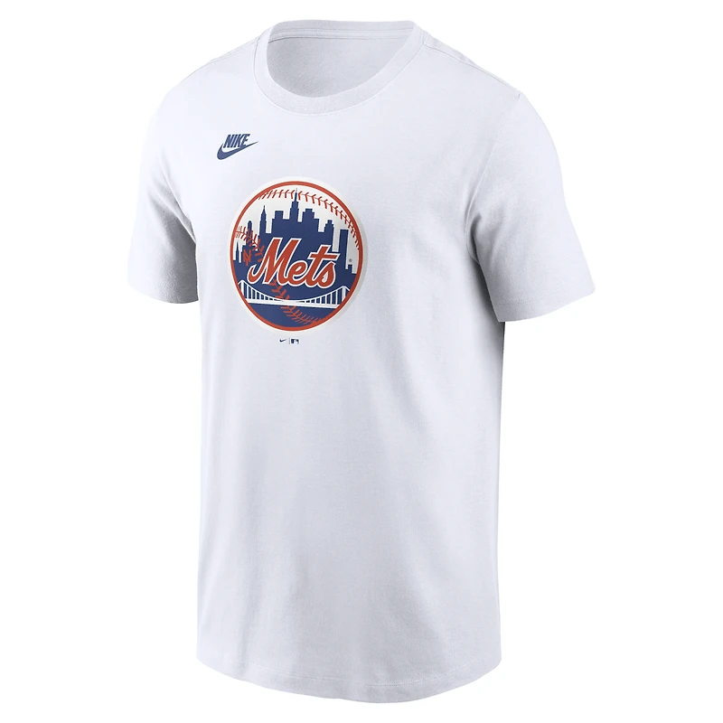 T-shirt Nike blanc pour homme, logo New York Mets Cooperstown Collection