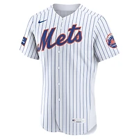 Men's Nike  Black New York Mets Alternate Authentic Sponsor Patch Jersey