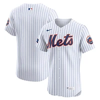 Men's Nike White New York Mets Home Sponsor Patch Elite Jersey