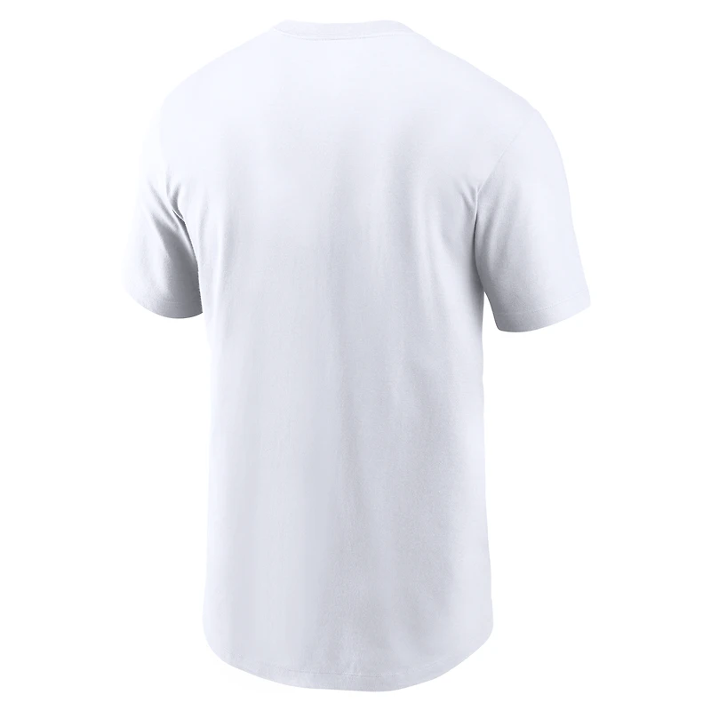 T-shirt Nike blanc pour homme, motif Skyline, édition spéciale 40e anniversaire des Mets de New York (World Series)
