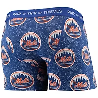Men's Pair of Thieves Black/Royal New York Mets Super Fit 2-Pack Boxer Briefs Set
