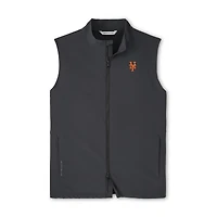 Men's Peter Millar Black New York Mets Dunes Full-Zip Vest