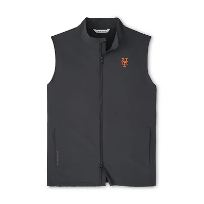 Men's Peter Millar Black New York Mets Dunes Full-Zip Vest