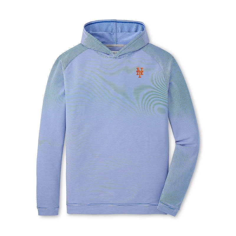Men's Peter Millar Royal New York Mets Pine Sugar Stripe Performance Hoodie