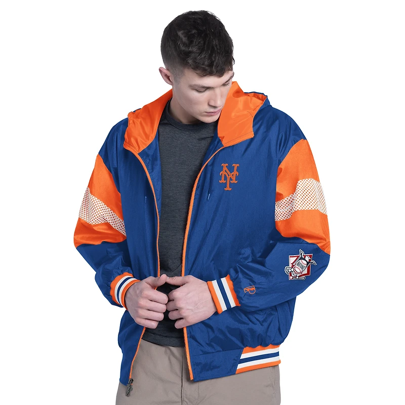 Men's Pro Player Royal/Orange New York Mets Legacy Lightweight Full-Zip Hooded Jacket