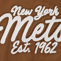 Men's Pro Standard Brown New York Mets Paint The City Twill Full-Zip Jacket
