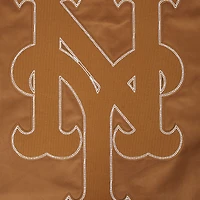 Men's Pro Standard Brown New York Mets Paint The City Twill Full-Zip Jacket