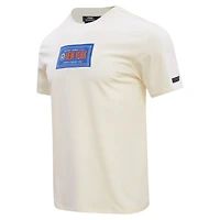 T-shirt avec badge de membre du club des Mets New York Pro Standard crème pour hommes