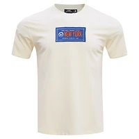 T-shirt avec badge de membre du club des Mets New York Pro Standard crème pour hommes