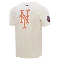T-shirt avec badge de membre du club des Mets New York Pro Standard crème pour hommes