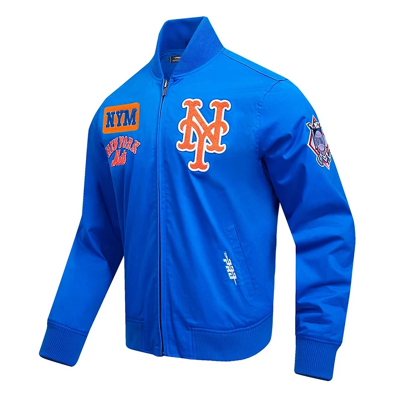 Veste entièrement zippée en sergé Pro Standard Royal New York Mets Area Code pour hommes