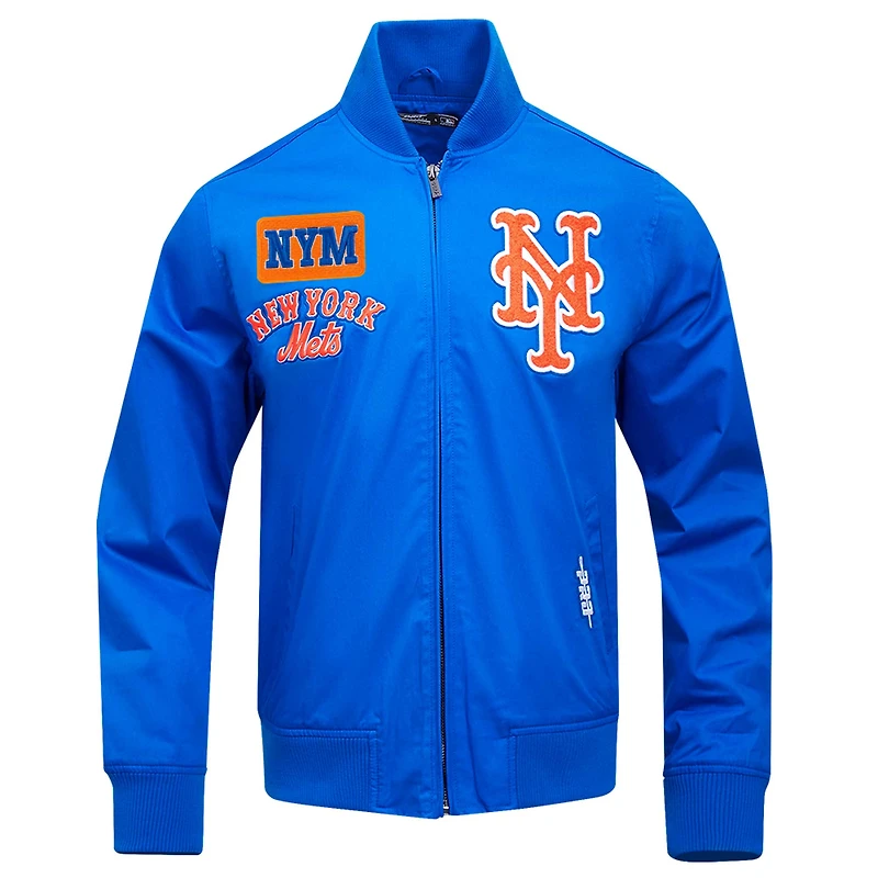 Veste entièrement zippée en sergé Pro Standard Royal New York Mets Area Code pour hommes