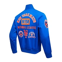 Men's Pro Standard Royal New York Mets Area Code Twill Full-Zip Jacket