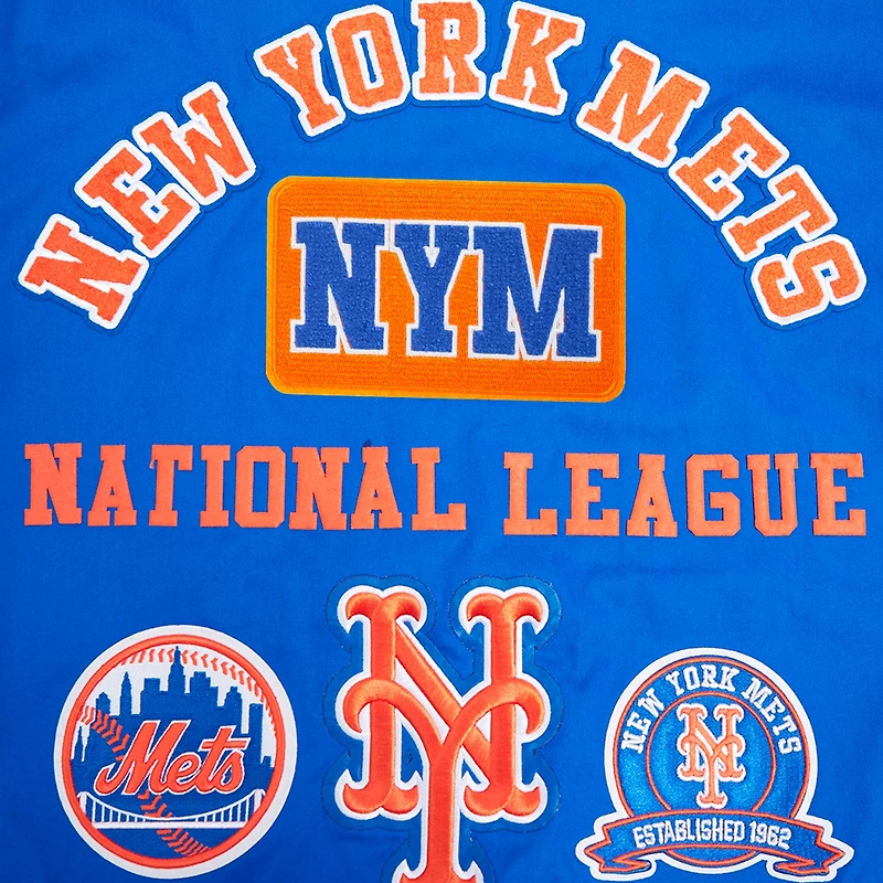 Veste entièrement zippée en sergé Pro Standard Royal New York Mets Area Code pour hommes