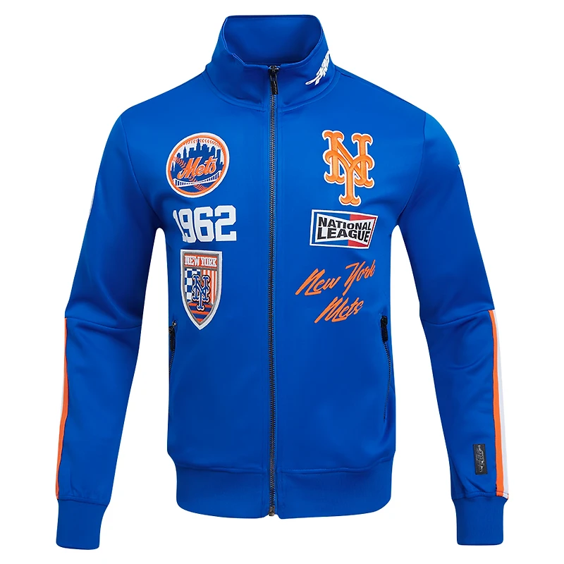 Men's Pro Standard Royal New York Mets Fast Lane Full-Zip Track Jacket