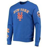 Men's Pro Standard Royal New York Mets Stacked Logo Pullover Sweatshirt