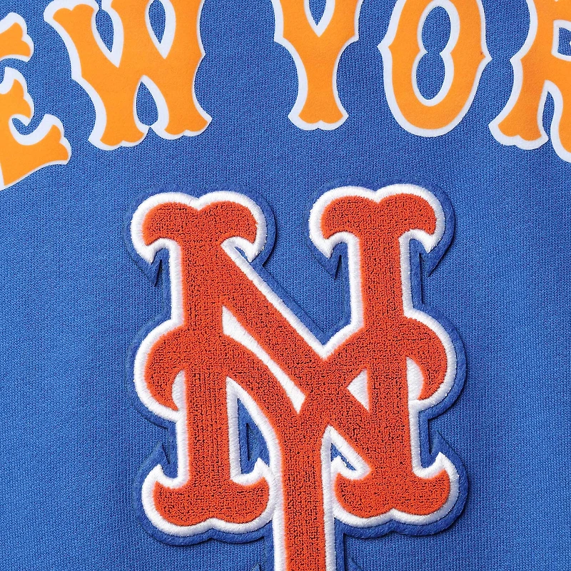 Men's Pro Standard Royal New York Mets Stacked Logo Pullover Sweatshirt