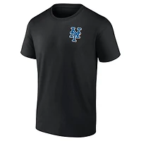 T-shirt graphique double face pour homme, noir, New York Mets, grandes tailles