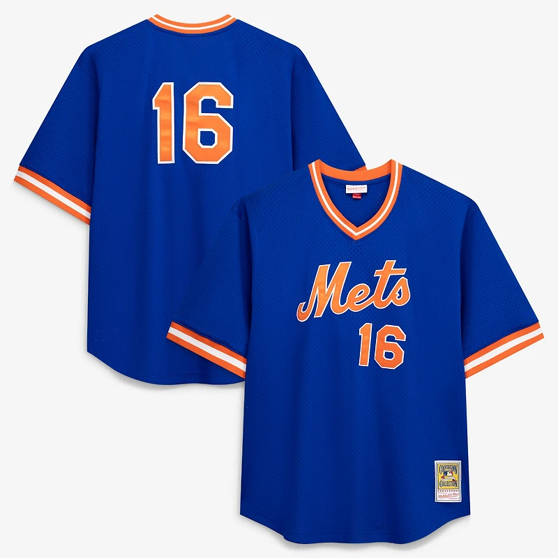 Men's Profile Dwight Gooden Royal New York Mets Big & Tall Cooperstown Collection Mesh Batting Practice Jersey