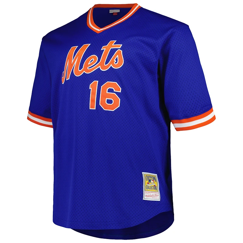 Men's Profile Dwight Gooden Royal New York Mets Big & Tall Cooperstown Collection Mesh Batting Practice Jersey