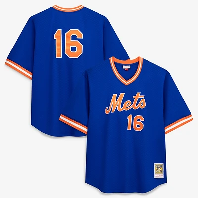 Men's Profile Dwight Gooden Royal New York Mets Big & Tall Cooperstown Collection Mesh Batting Practice Jersey