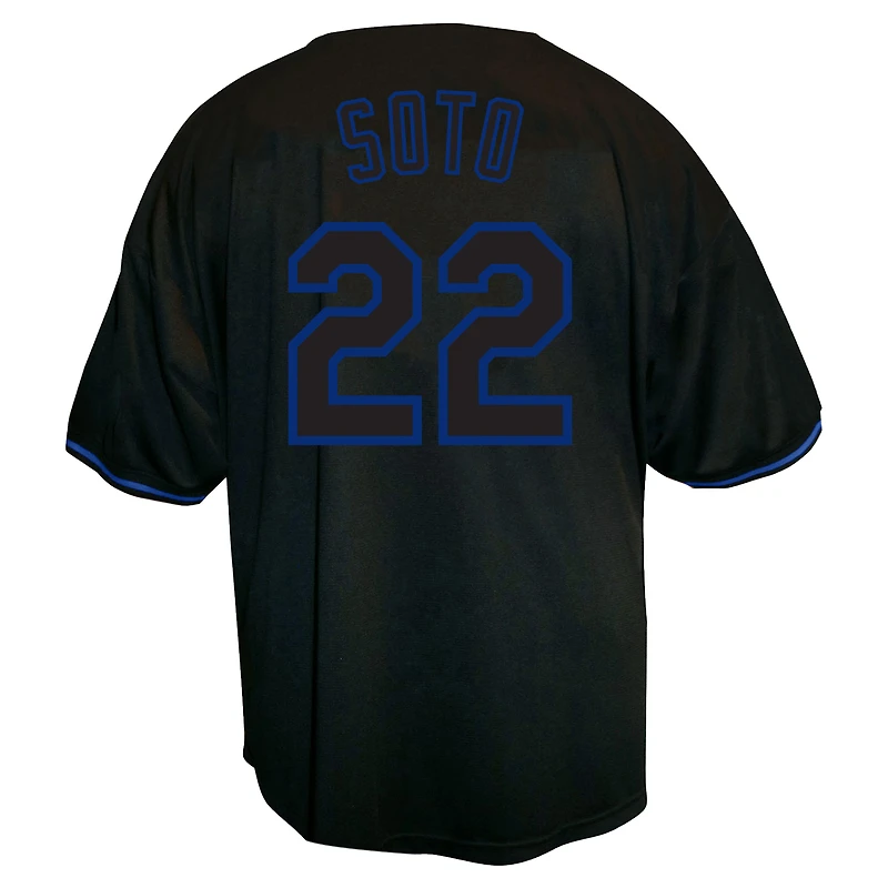 Maillot de mode masculine Juan Soto noir New York Mets grandes tailles