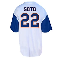 T-shirt homme Juan Soto blanc/bleu roi New York Mets, grandes tailles, nom et numéro du joueur
