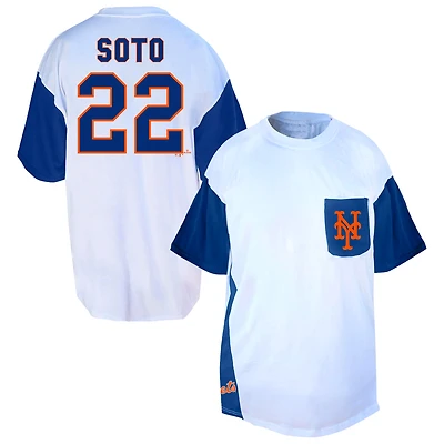Men's Profile Juan Soto White/Royal New York Mets Big & Tall Player Name Number T-Shirt